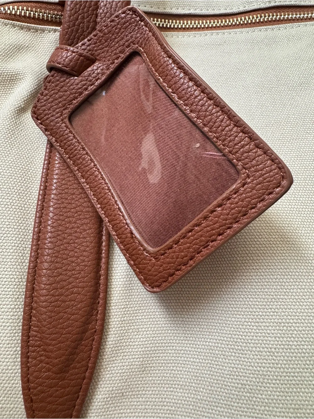 NWT HENNY + LEV Beige Canvas Tote with Brown Accents, Travel Bags, - Picture 9 of 10